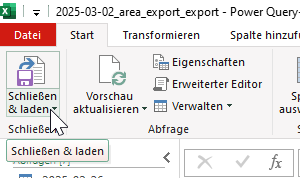 csv-Datei schließen und laden