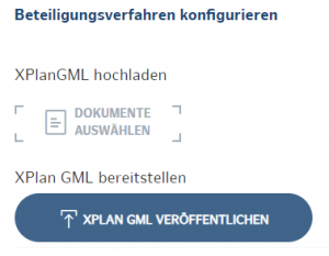 Beispiel der Aufgabe XPlanGML hochladen